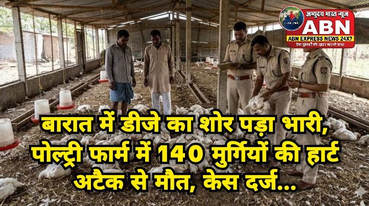 बारात में डीजे का शोर पड़ा भारी, पोल्ट्री फार्म में 140 मुर्गियों की हार्ट अटैक से मौत, केस दर्ज...